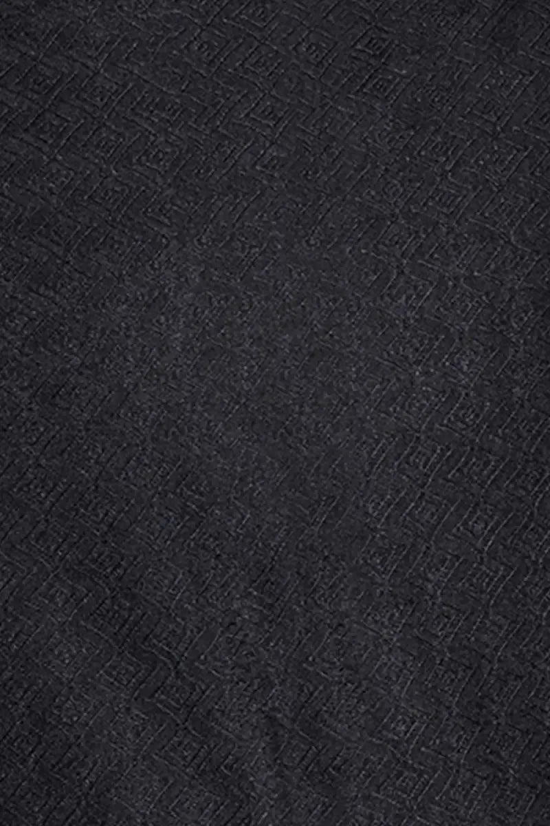 Self Design Cotton Hoodie for Boys - Black - View 3