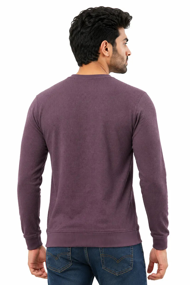 Cotton Blend Self Design Sweatshirts for Men
