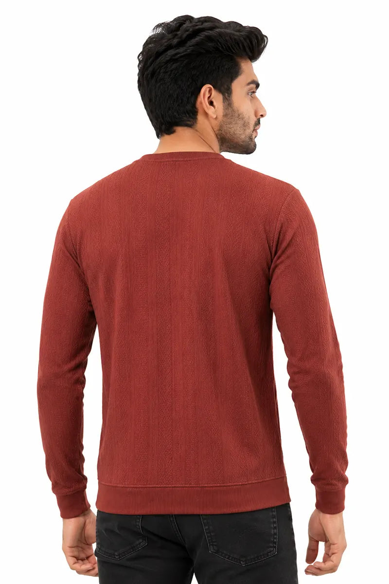 Cotton Blend Self Design Sweatshirts for Men