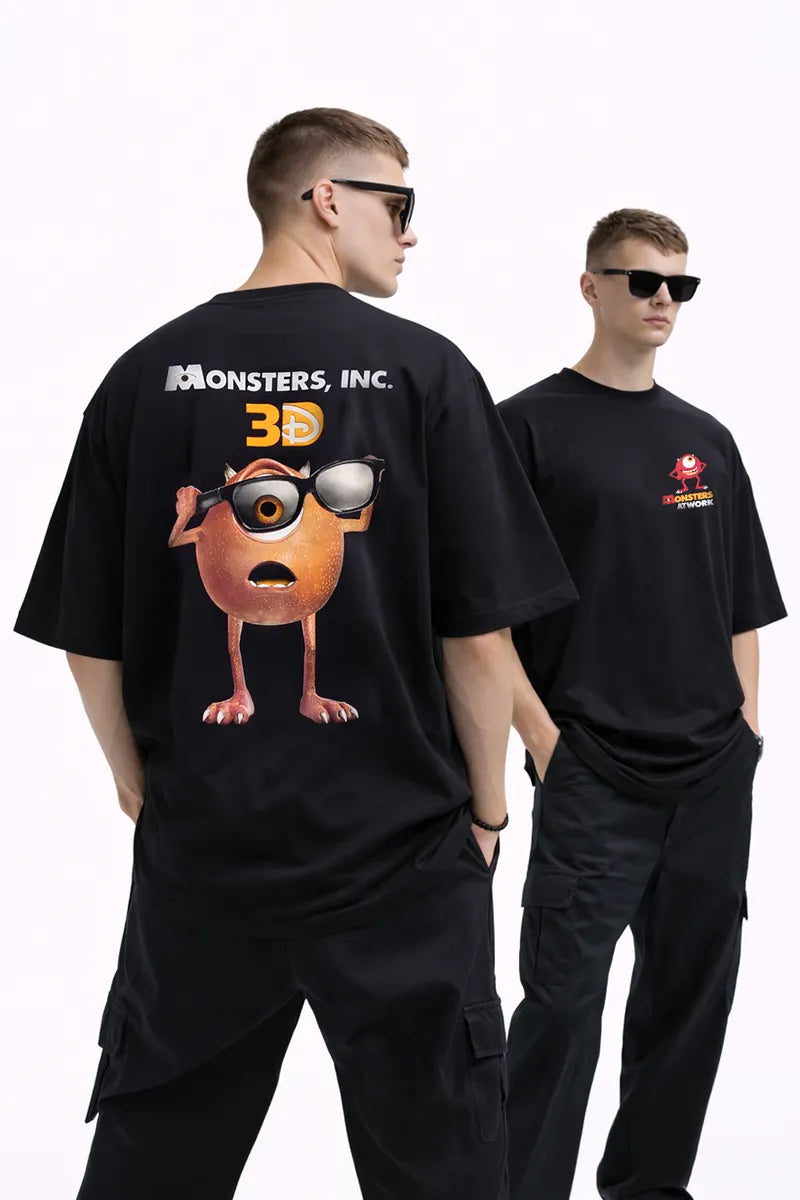 Men's Printed Drop Shoulder T-shirt - 2kboys (Style men028302) - Black