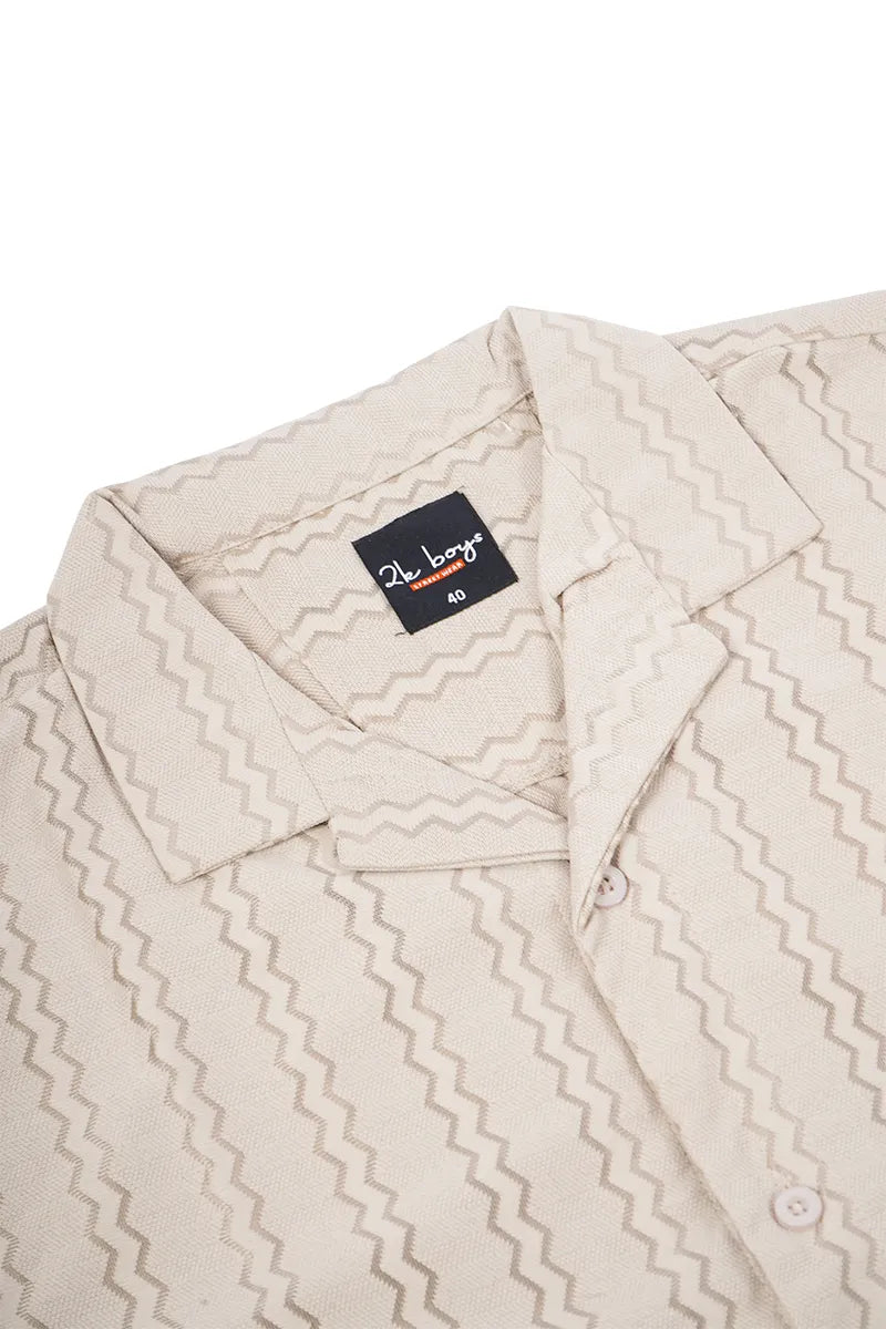 Polyester Striped Shirt for Men