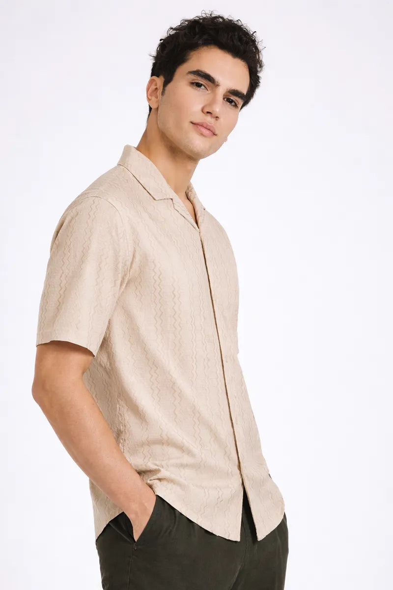Polyester Striped Shirt for Men