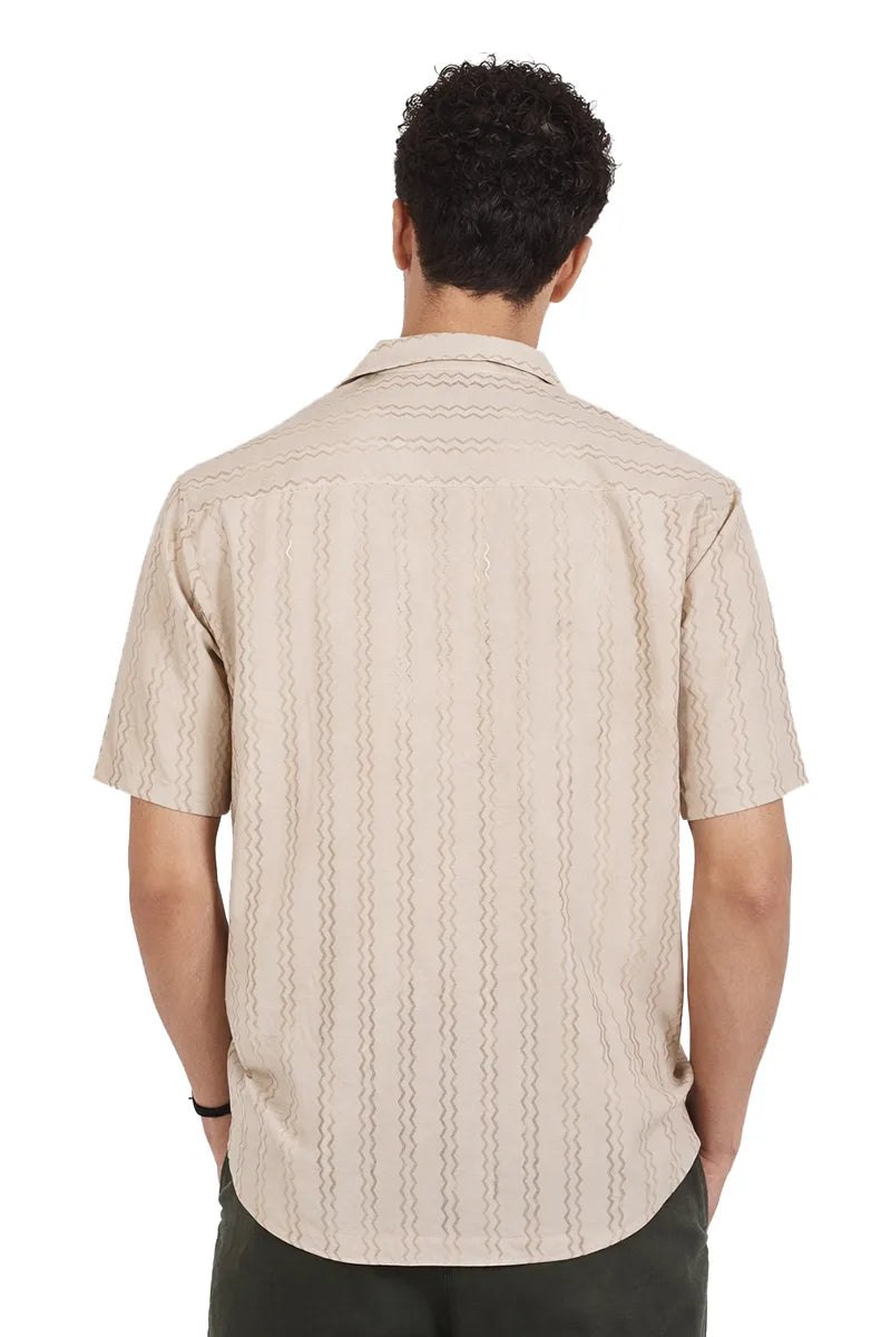 Polyester Striped Shirt for Men