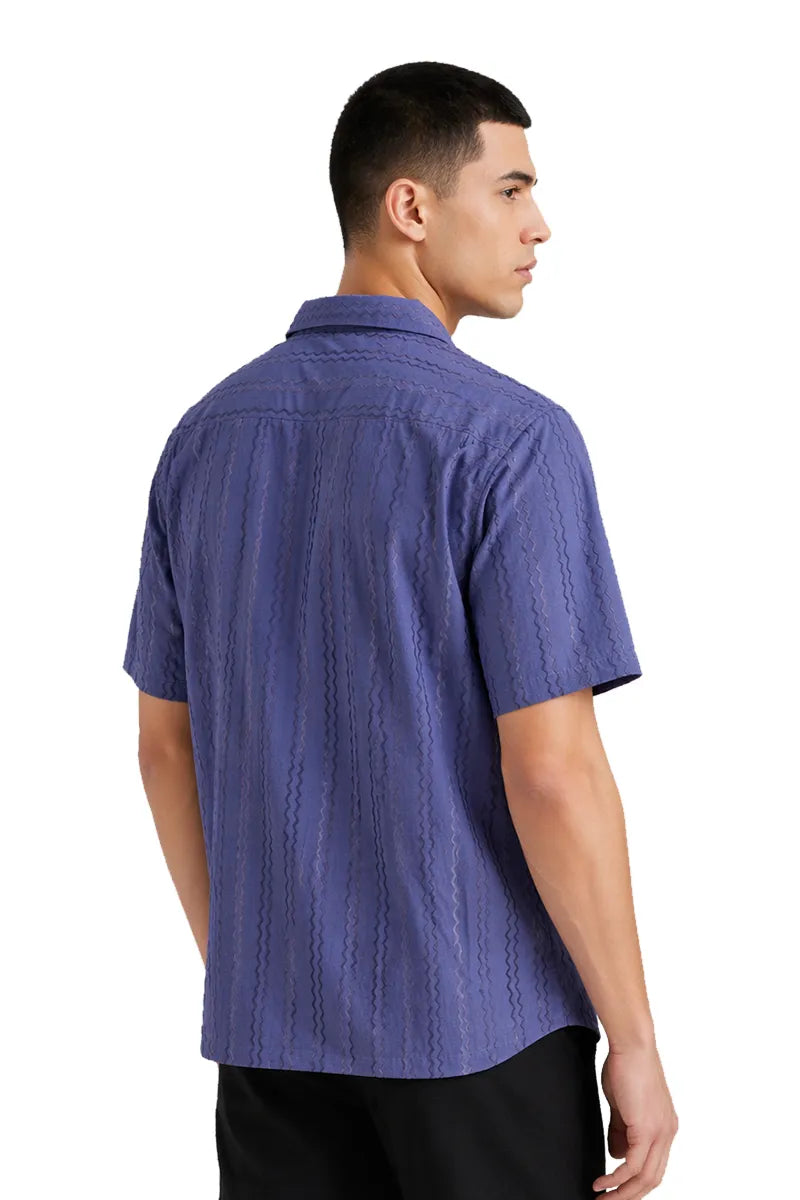 Polyester Striped Shirt for Men