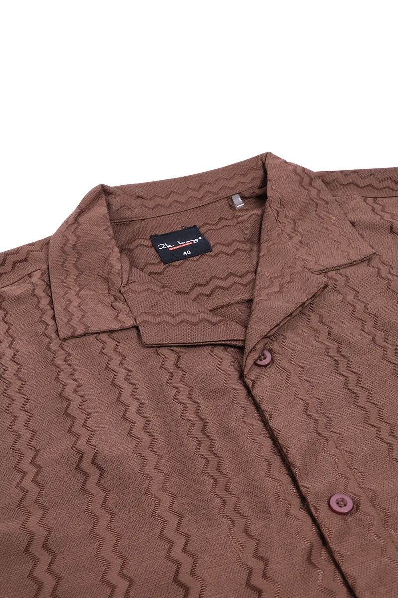 Polyester Striped Shirt for Men