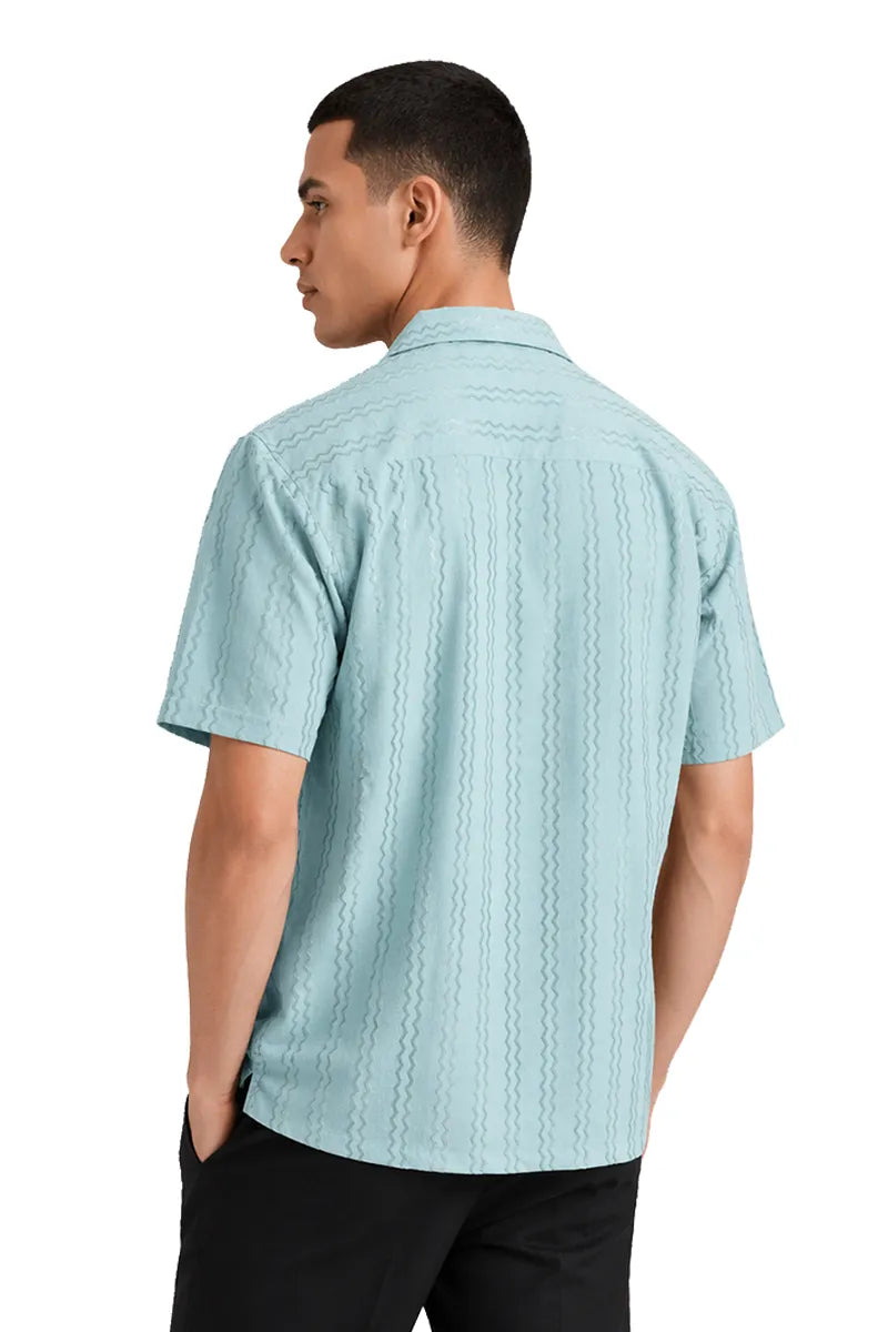Polyester Striped Shirt for Men