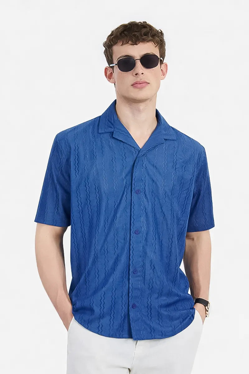 Polyester Striped Shirt for Men