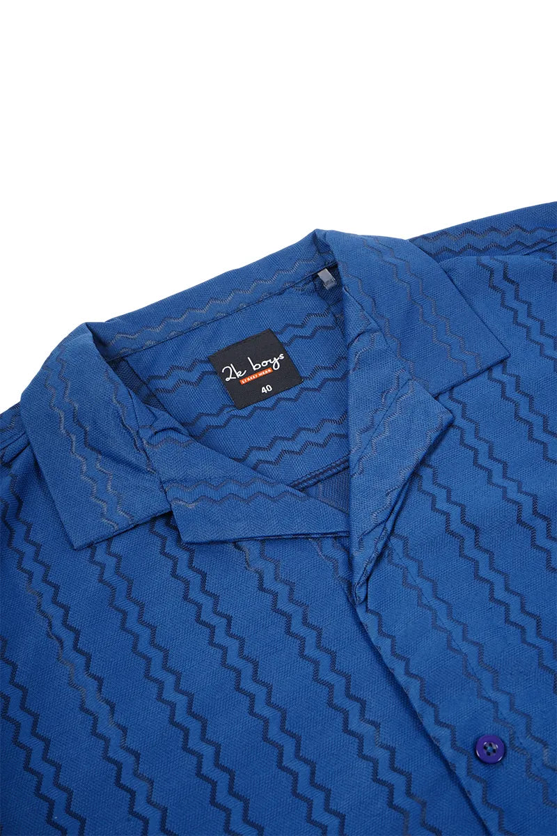 Polyester Striped Shirt for Men