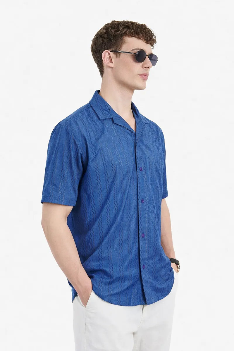 Polyester Striped Shirt for Men