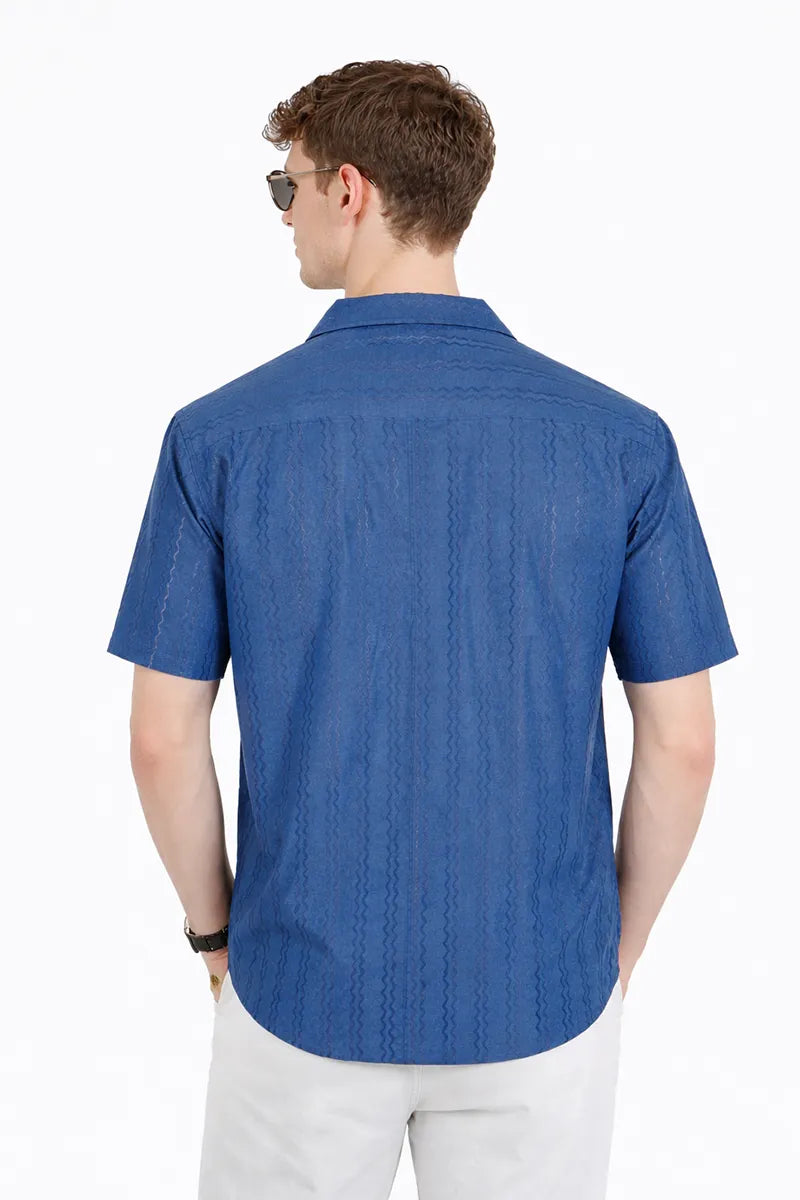 Polyester Striped Shirt for Men