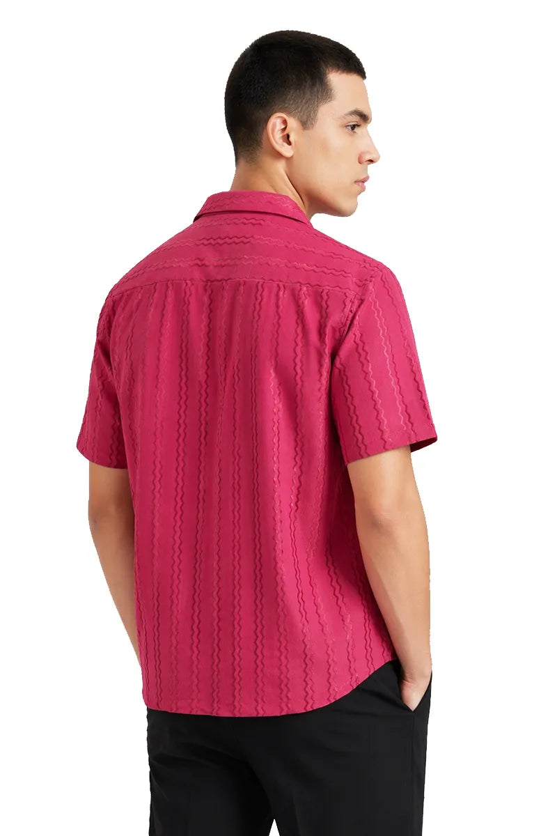 Polyester Striped Shirt for Men