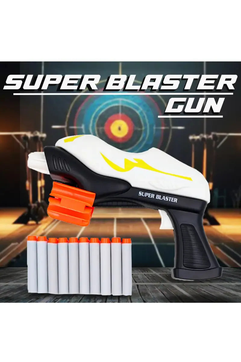 Super Blaster Manual Gun Toy with 10 Soft Bullets