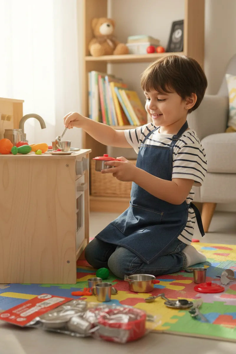Stainless Steel Kitchen Toy Set for Kids