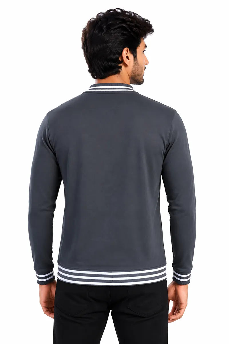 Men's Cotton Casual Self Designed Jacket