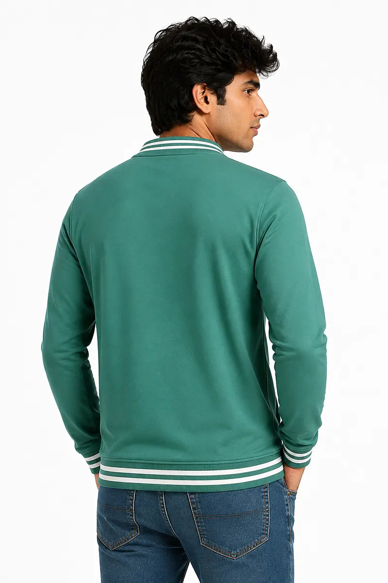 Men's Cotton Casual Self Designed Jacket