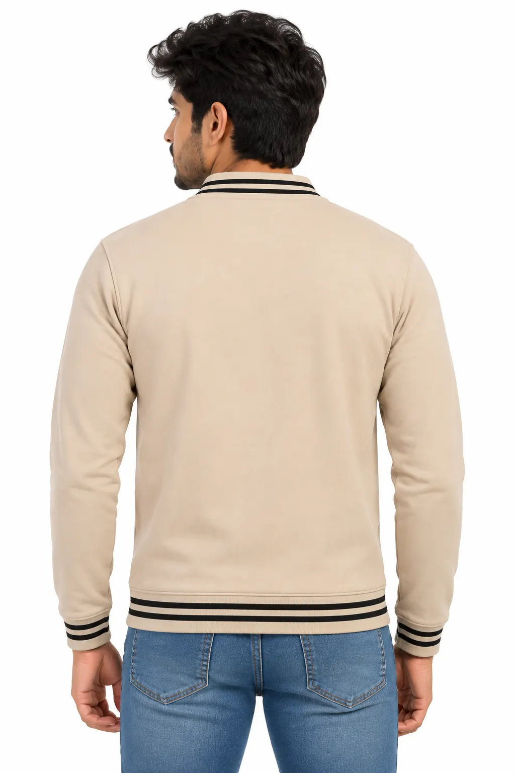 Men's Cotton Casual Self Designed Jacket