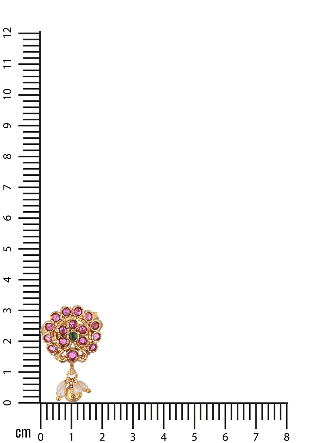 Gold-Plated Stone Studded Adjustable Finger Ring