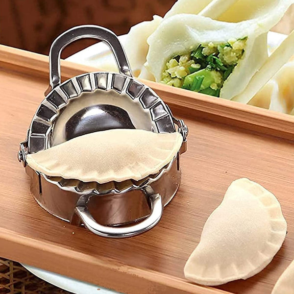 Stainless Steel Dumpling Maker Dough Cutter Pie Mold Tool.