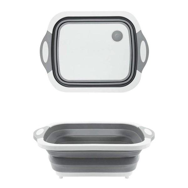 Foldable Chopping Board Dish Rack Washing Bowl Draining Basket (3 in 1)