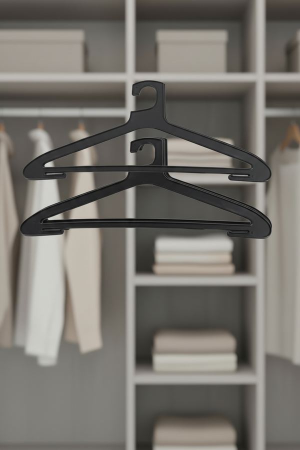 Plastic Cloth Hanger Set - 3 Pcs SUPER