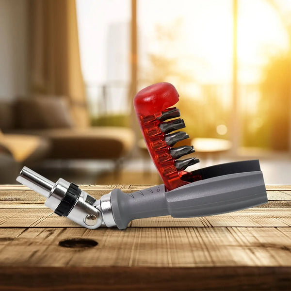 Multi Bits Ratchet Screwdriver Set Adjustable Angle Two-way Ratcheting Screwdriver (1 Set) HP DD