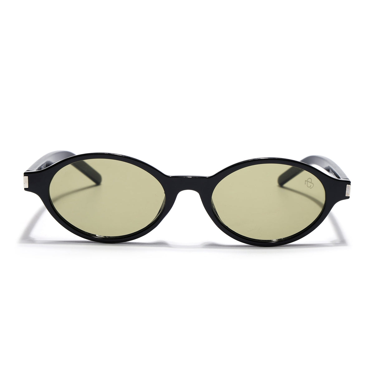 Bloom Black Oval Sunglasses for Men and Women - Style 2186 - view 4