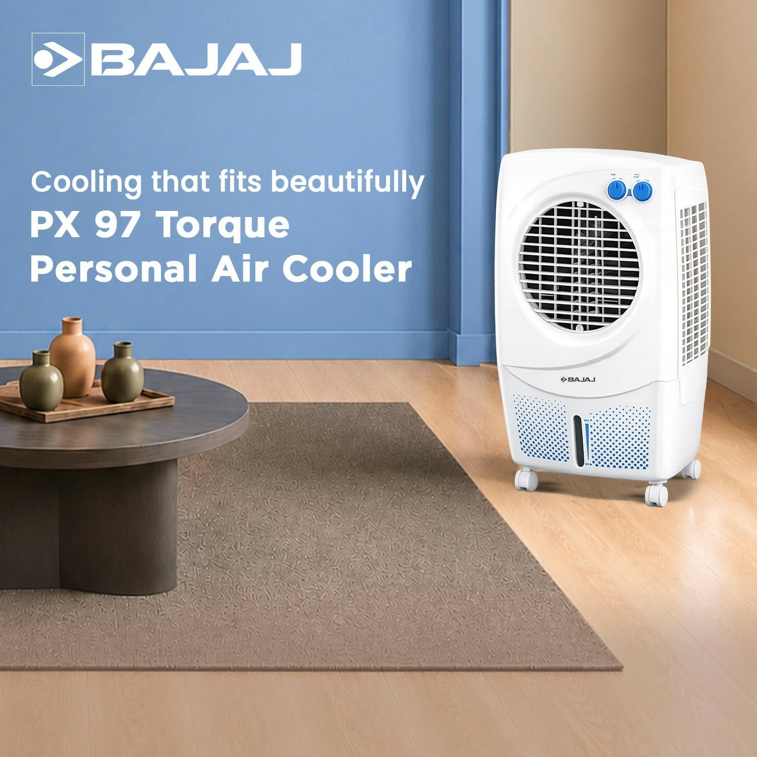 BAJAJ 36 L Room/Personal Air Cooler (White, PX97 TORQUE NEW)