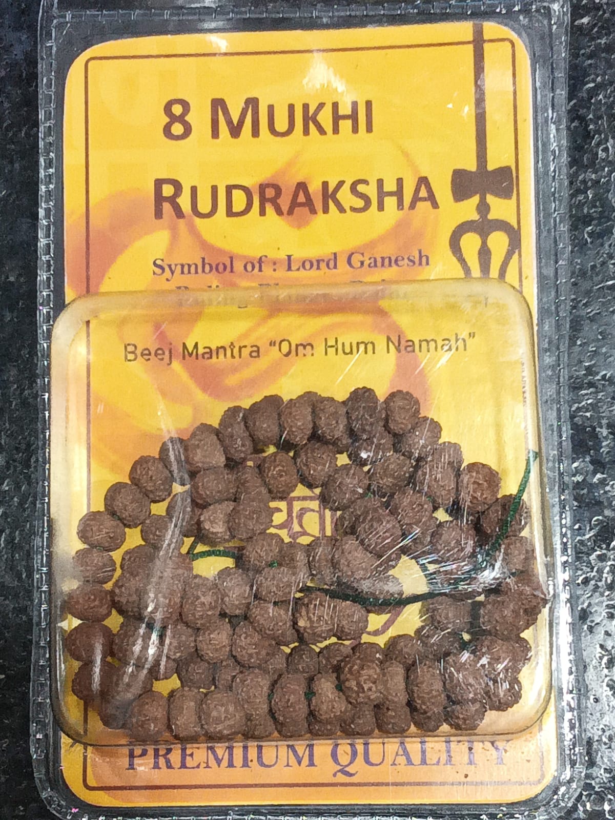 8 Mukhi Rudraksha Mala – Ganesh Blessing Spiritual Prayer Beads