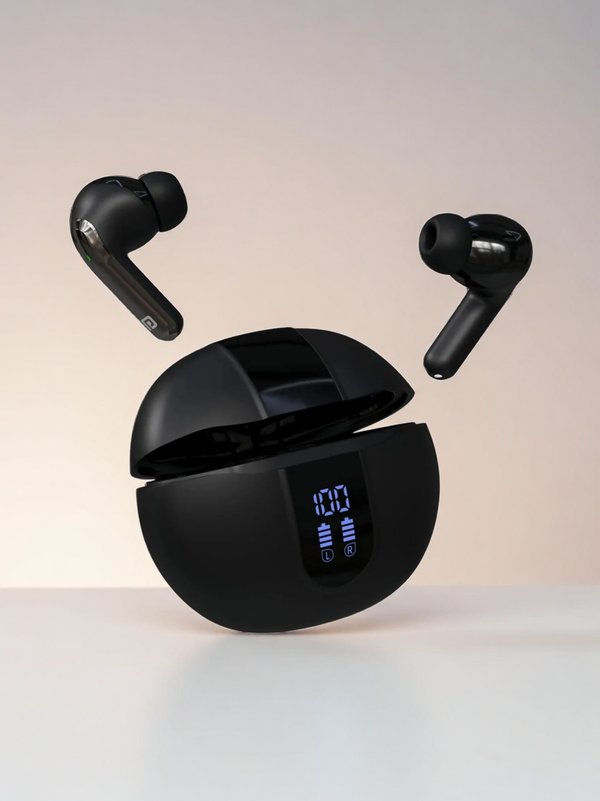 Portronics Harmonics Twins 29 Earbuds – Black & Beige