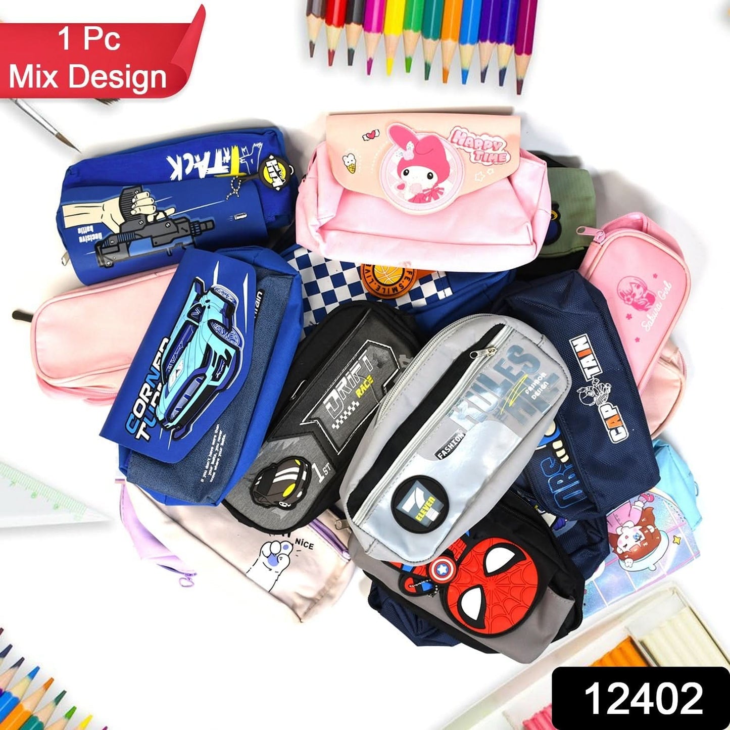 Mix Design Pouch Stylish And Versatile Storage Bag (1pc)