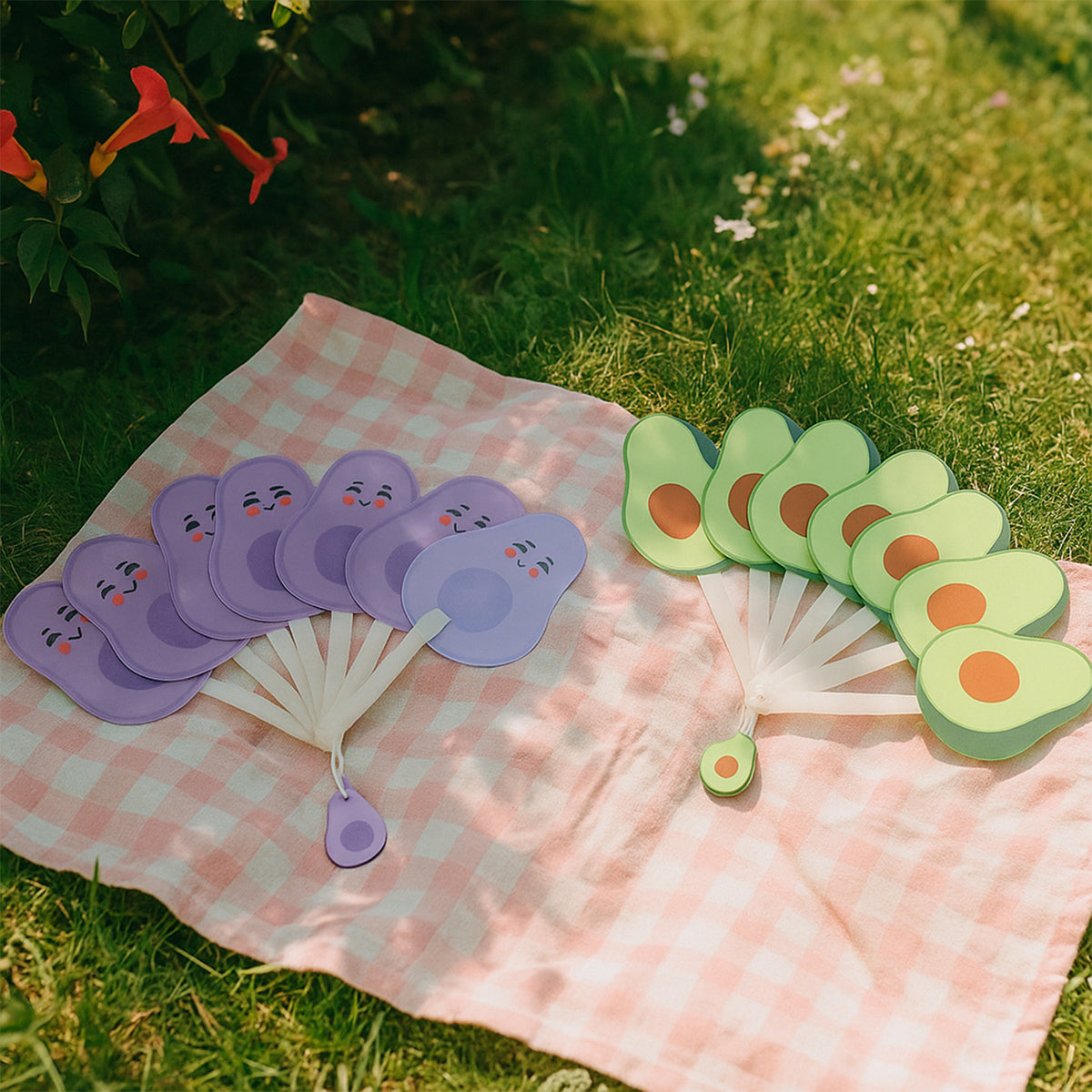 Foldable Pocket Fan with Keychain – Compact Handheld Fan for Travel, Outdoor, Office & Everyday Cooling Mix Design (1 Pc)