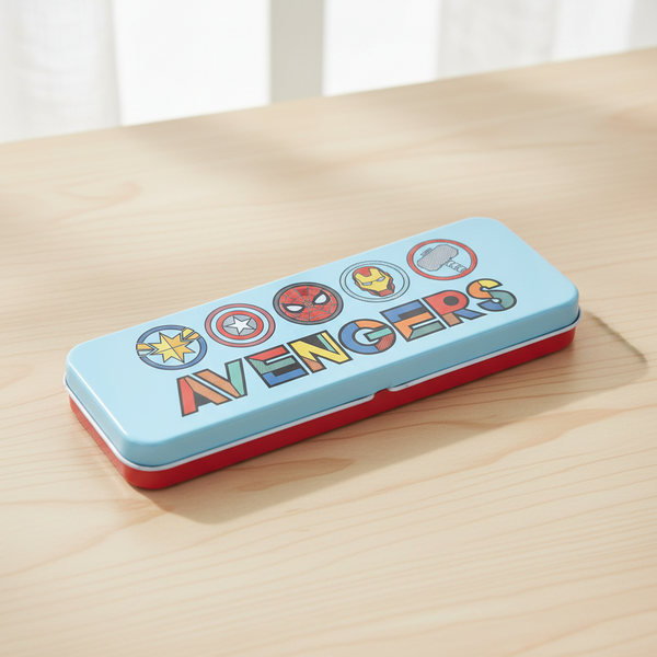 QIPS by HMI Marvel & Disney Double Layer Stationary Organizer for Kids Metal Pencil Box. HalfPe - FW -TPT