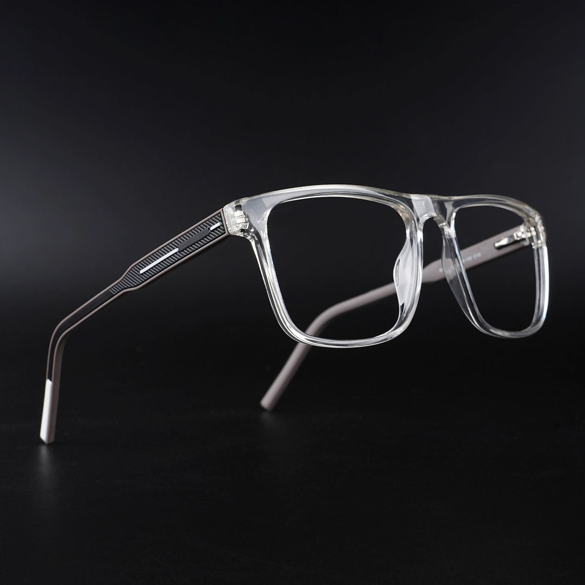 Eyejack Rush Transparent Square Eyeglasses for Men and Women - view 1