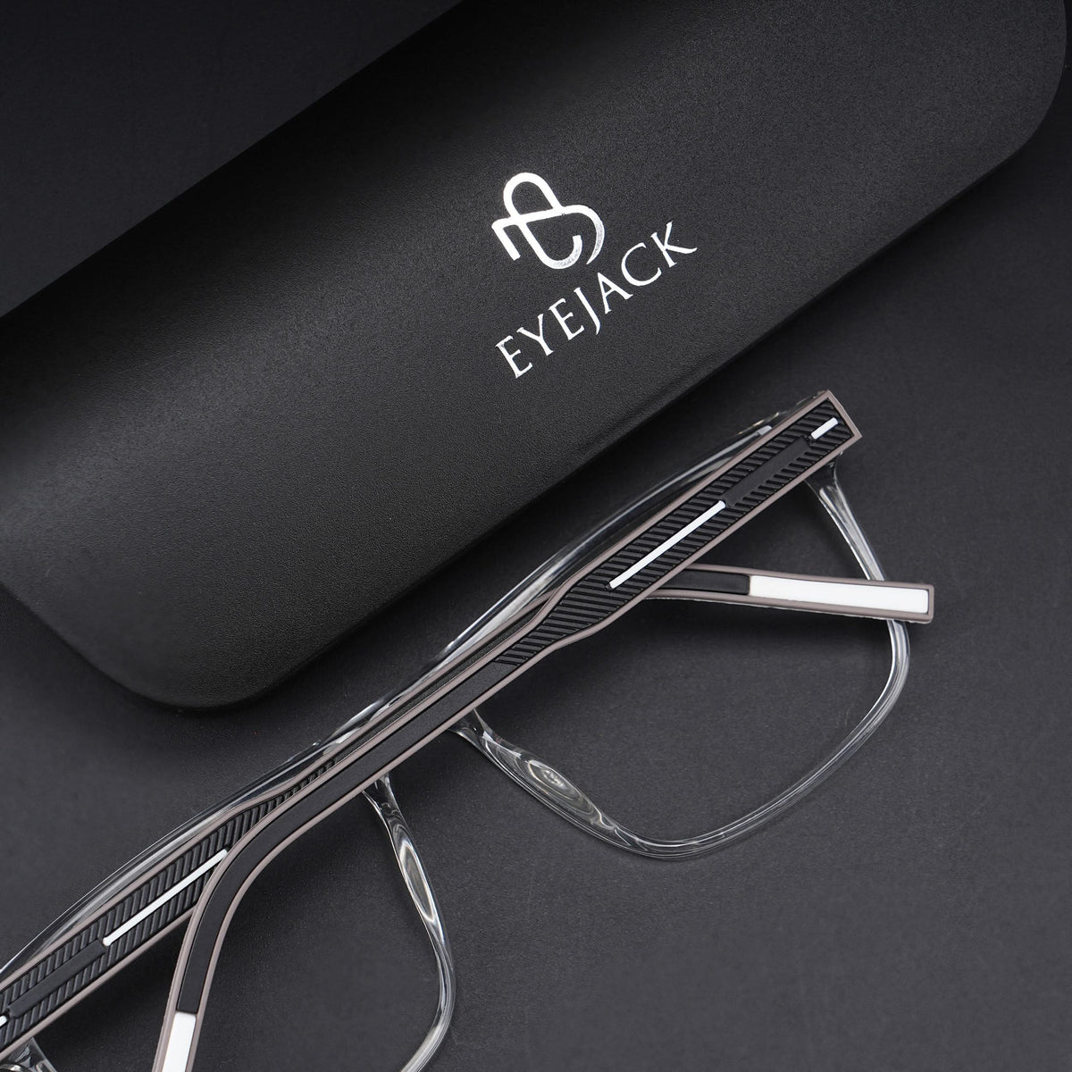 Eyejack Rush Transparent Square Eyeglasses for Men and Women - view 8