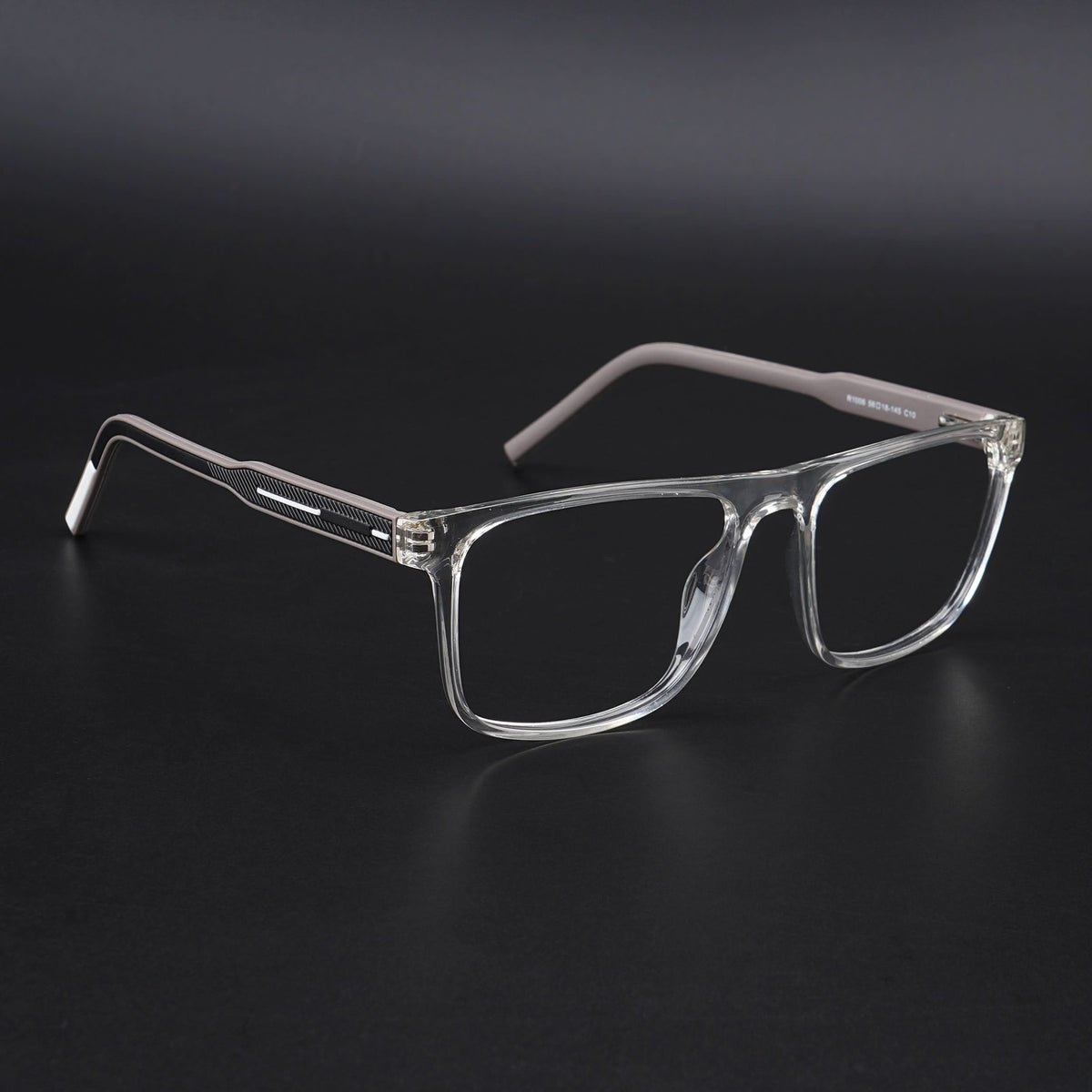 Eyejack Rush Transparent Square Eyeglasses for Men and Women - view 3