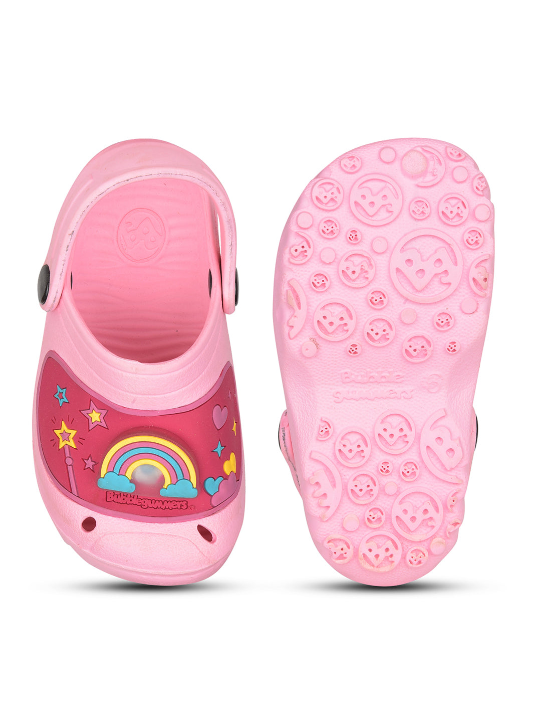Bubblegummers Girl's Pink Casual Clog Sandals - Pink
