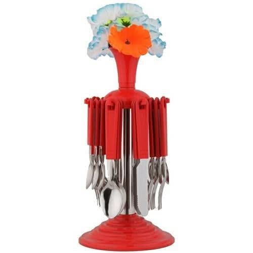 New Stylish Plastic Stainless Steel Cutlery Set (Pack Of 24)