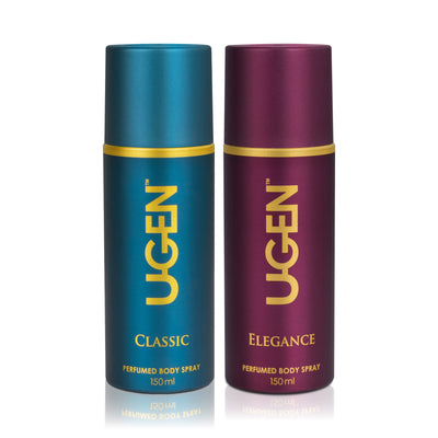 Ugen Classic Deodorant 150Ml + Ugen Elegance Deodorant 150Ml (Pack Of 2)