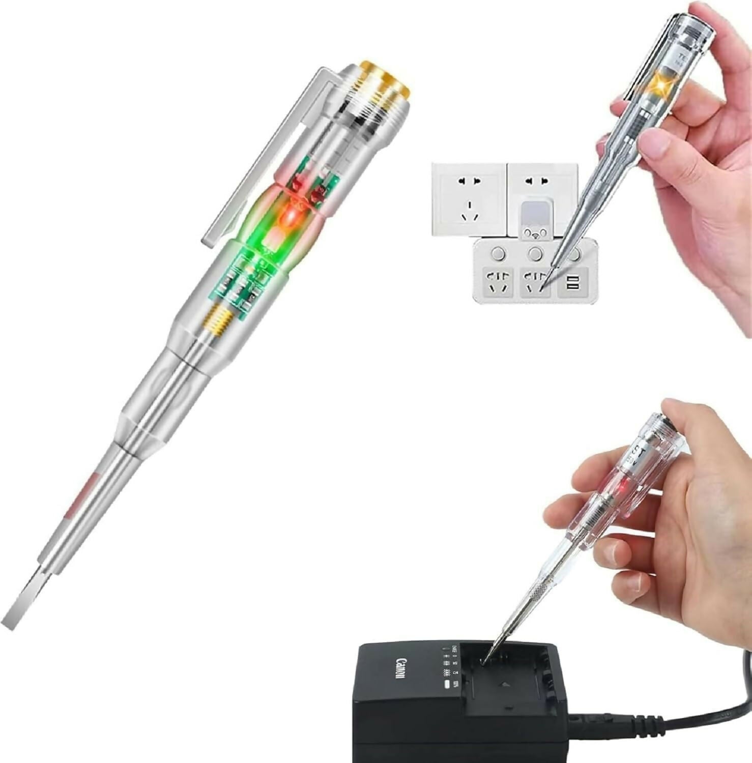 Electrical Voltage Tester Pen with LED Indicator – Safe & Easy Wire Detection Tool (pack of 2)
