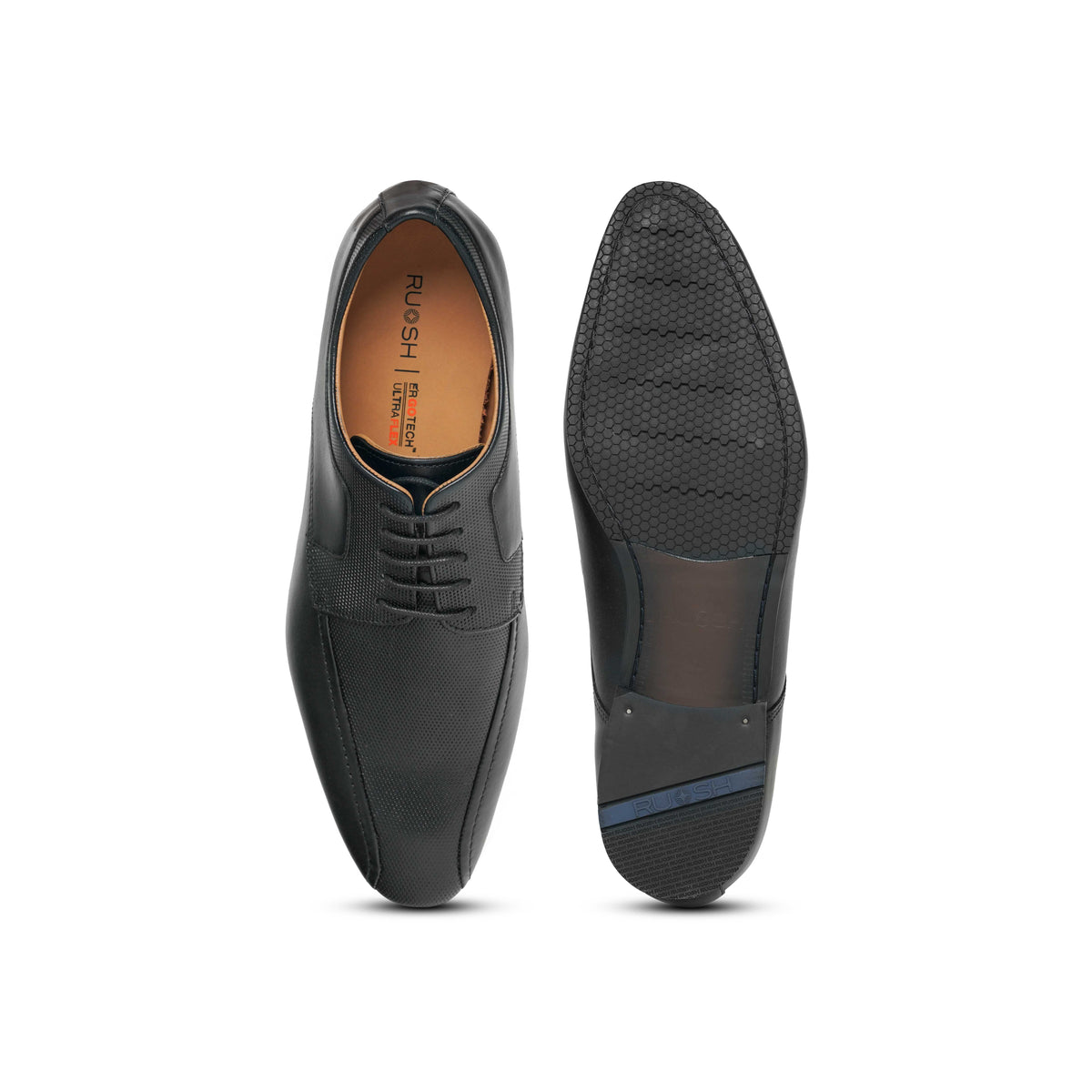 The Lando Ruosh Men Black Bicycle-Cut Lace-Up