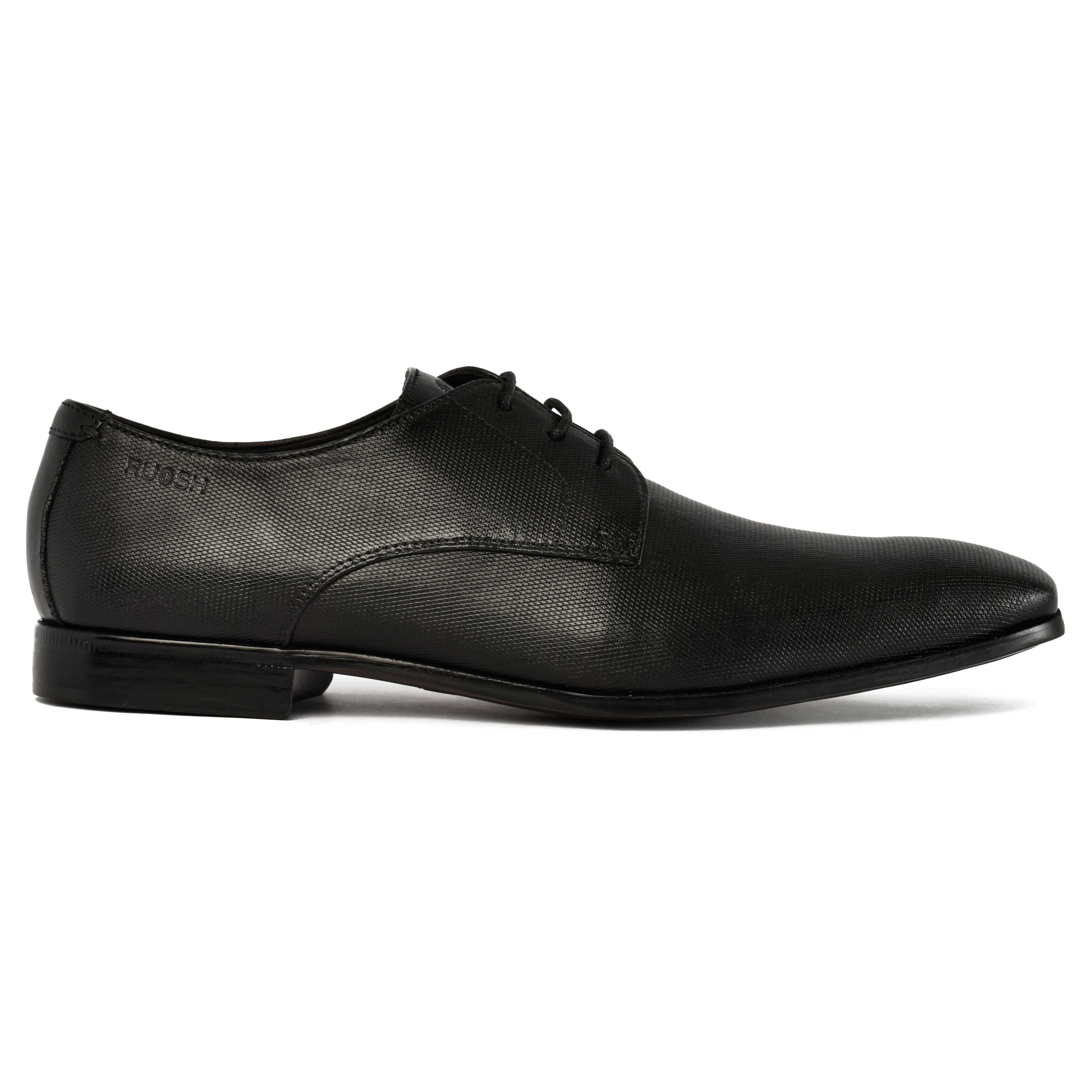 The King Ruosh Men Black Formal Lace-Up