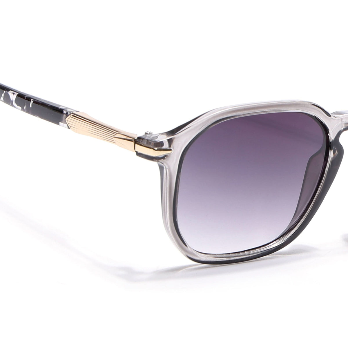Eyejack Transparent Grey Square Sunglasses for Men and Women - Style 1086 - view 5