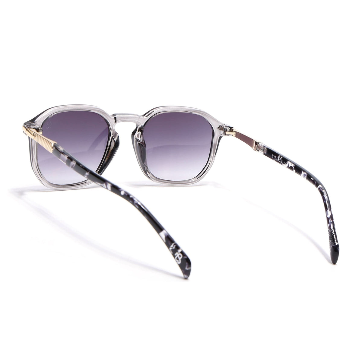 Eyejack Transparent Grey Square Sunglasses for Men and Women - Style 1086 - view 6