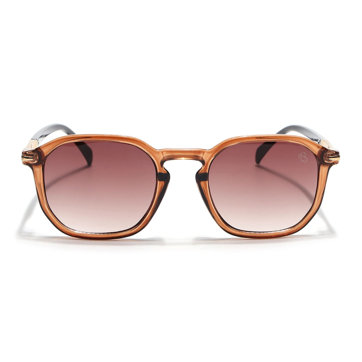 Eyejack Transparent Brown Square Sunglasses for Men and Women - view 4