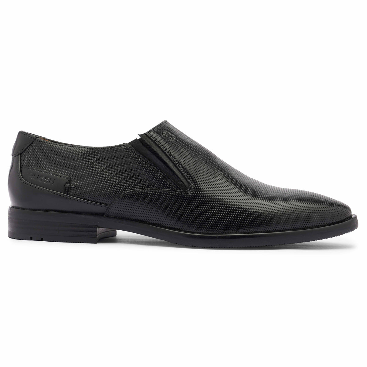 The Newyork Ruosh Men Black Formal Slip-On