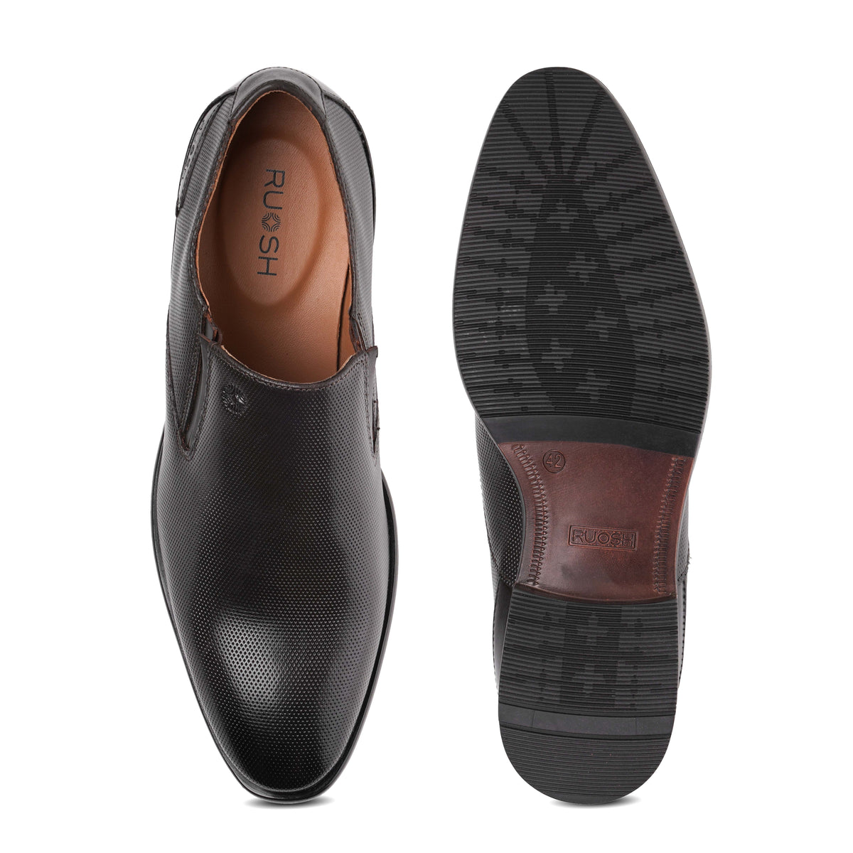 The Newyork Ruosh Men Brown Formal Slip-On