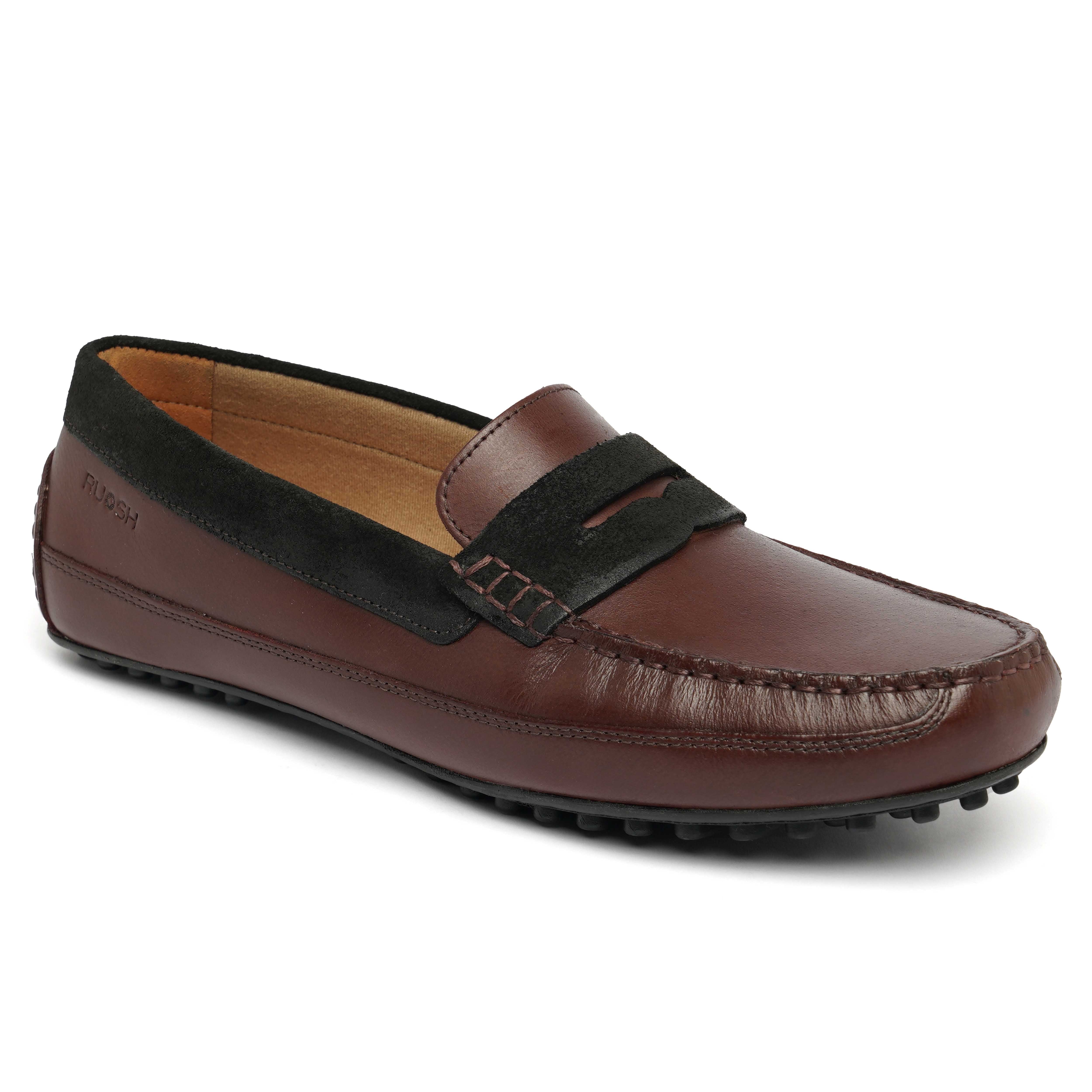 The Oman Ruosh Men Burgundy Casual Penny Loafer