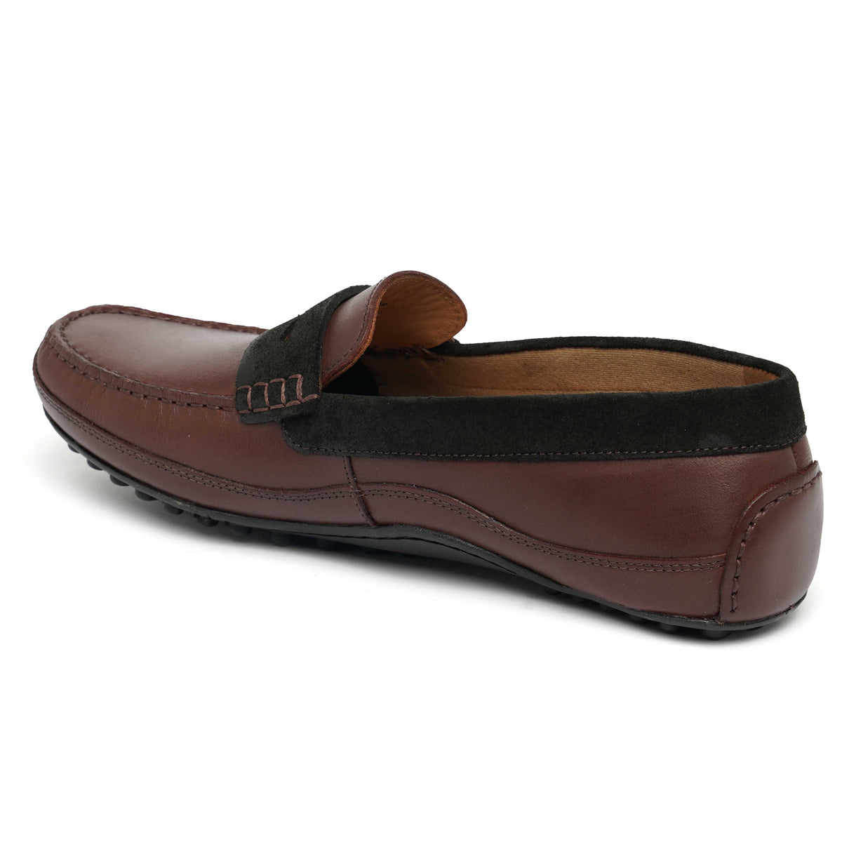 The Oman Ruosh Men Burgundy Casual Penny Loafer