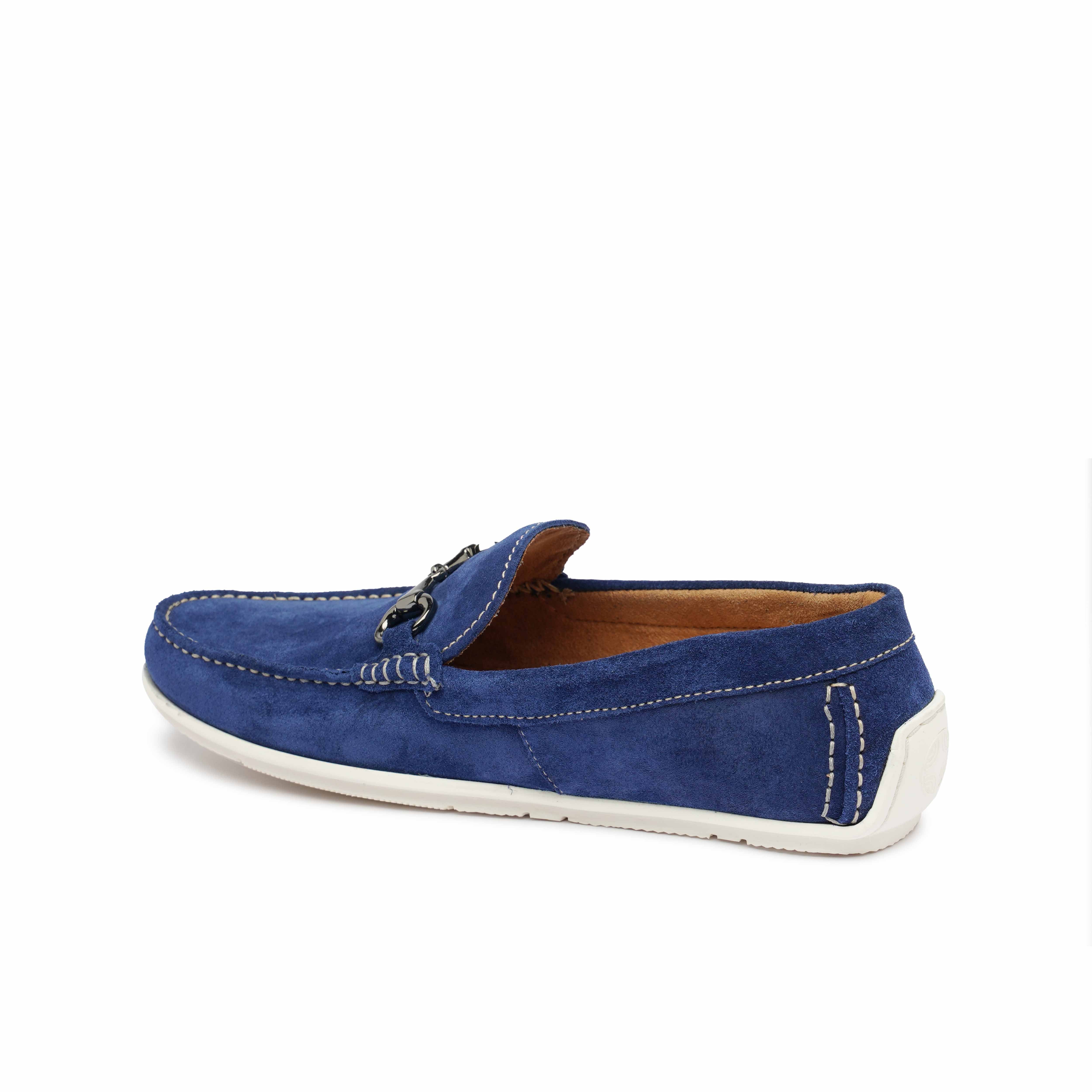 The Macau Ruosh Men Blue Suede Casual Driver