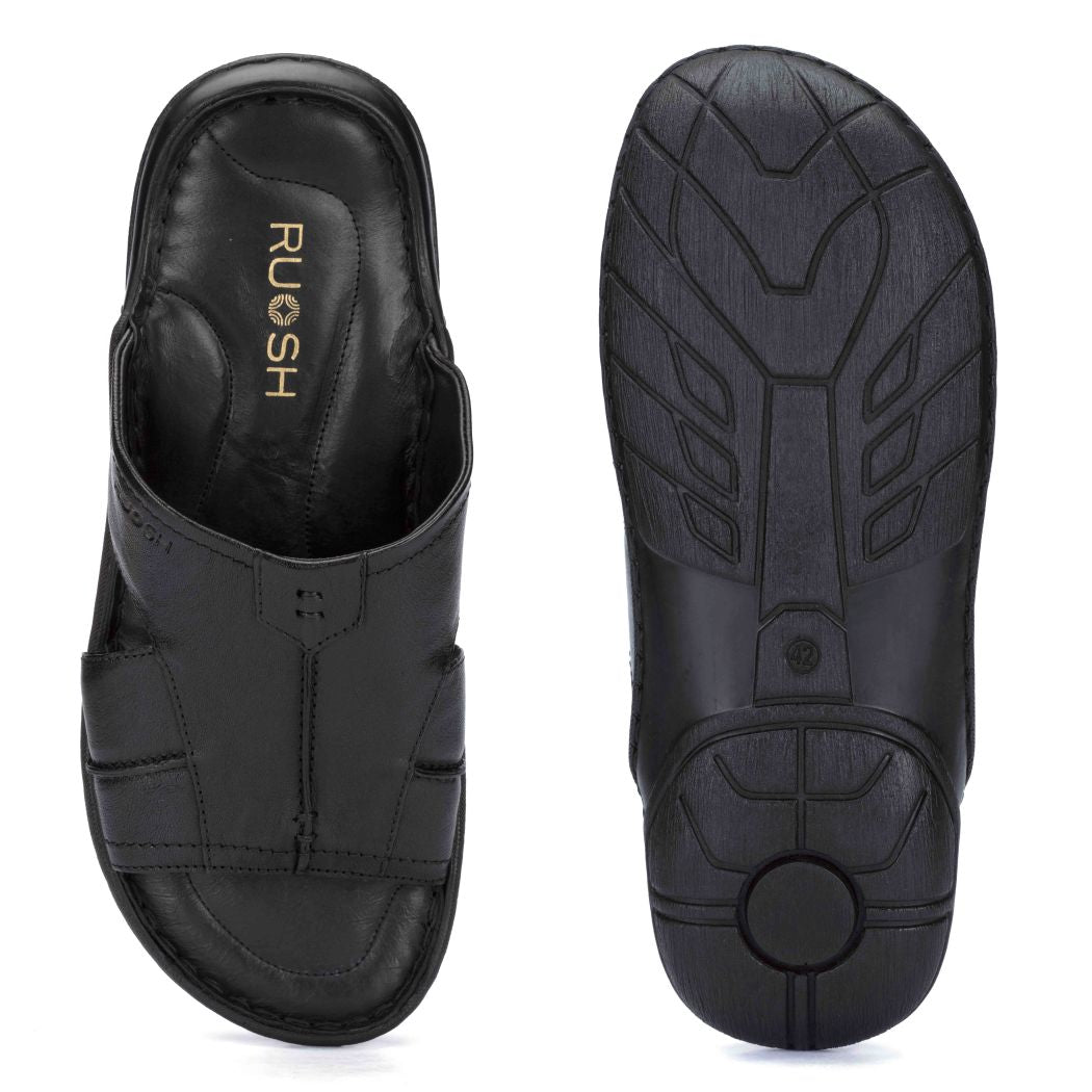 Appu Ruosh Men Black Sandals